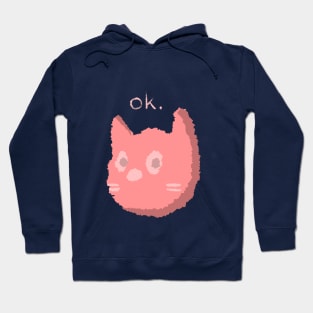 "ok." Cat Hoodie